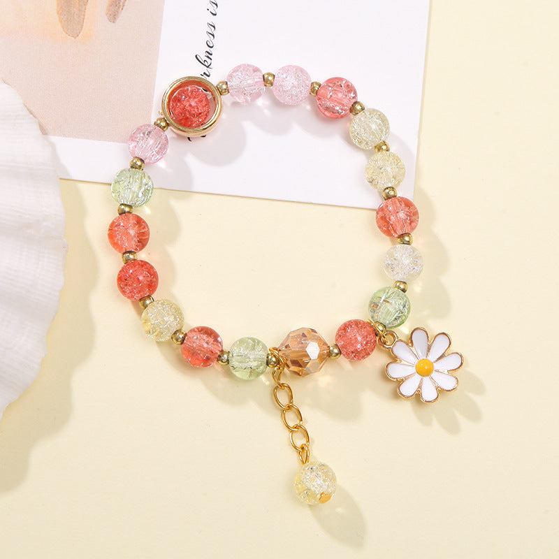 Wholesale Flower Crystal Beaded Bracelet